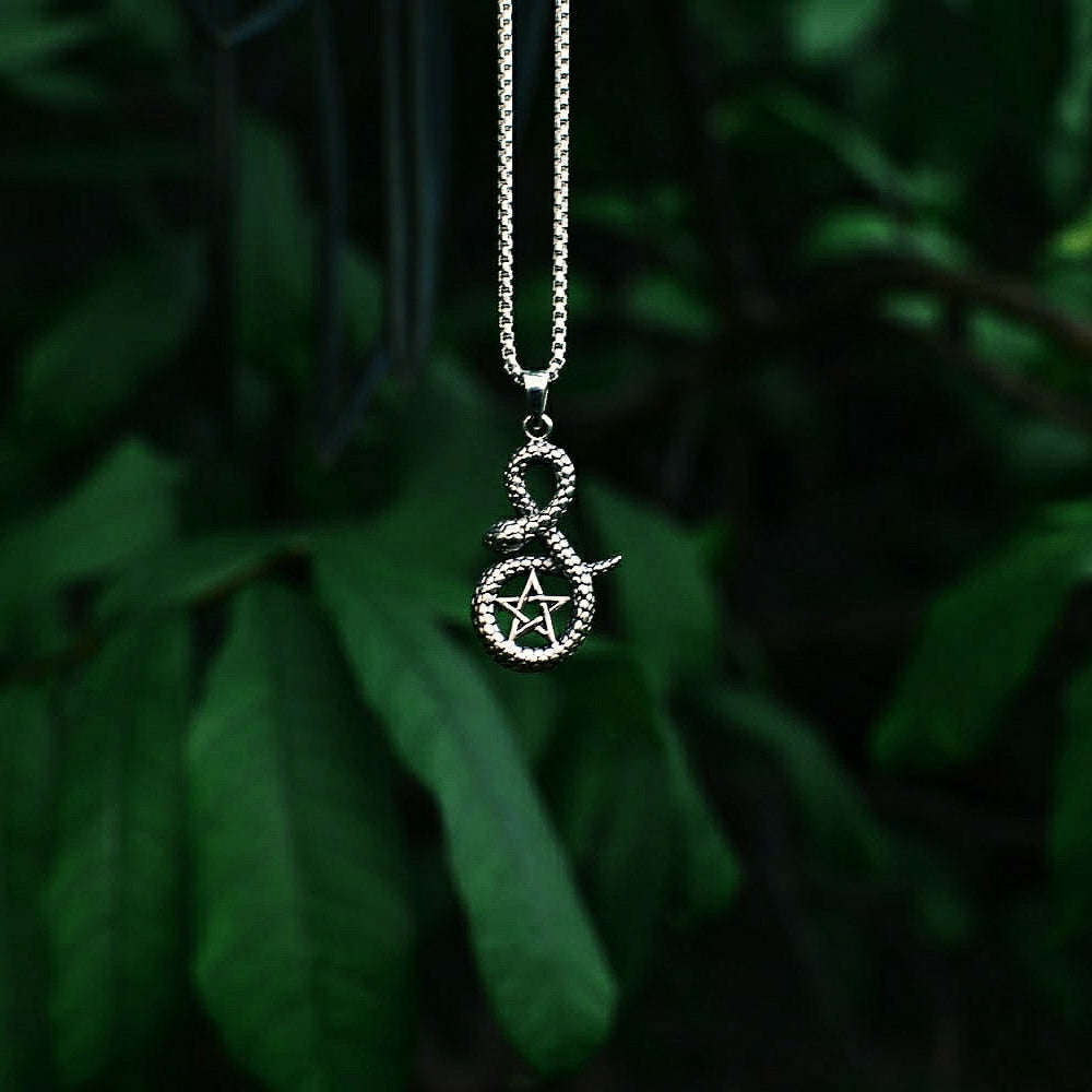 Snake Pentacle - Silver