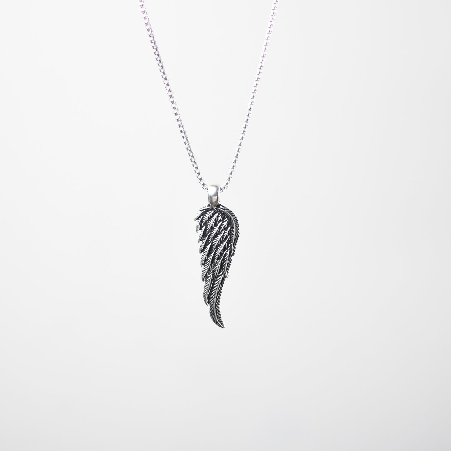 Oxidized Feather - Silver