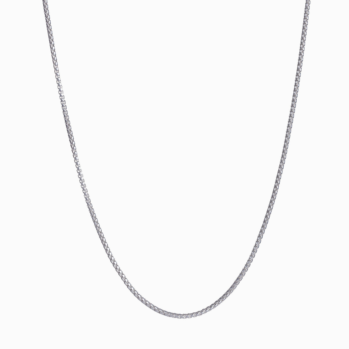 Rounded Box Chain - Silver Jewellery – Daylord
