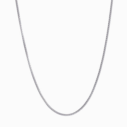 Rounded Box Men's Chain - Silver