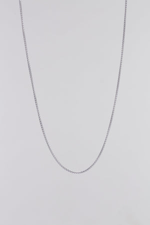 Rounded Box Men's Chain - Silver