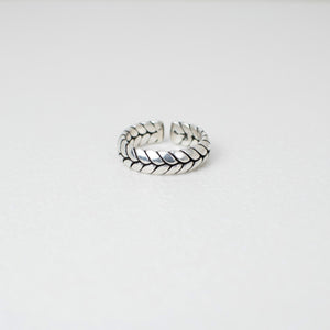 Crown Pattern Ring - Silver