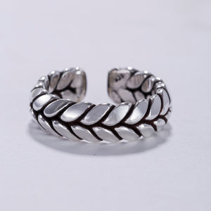 Crown Pattern Ring - Silver