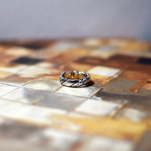 Leaf Pattern Ring - Silver