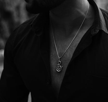 Snake Pentacle - Silver