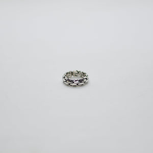 Block Pattern Ring - Silver