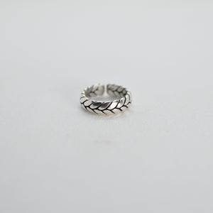 Crown Pattern Ring - Silver