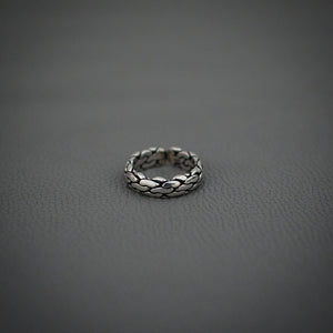 Block Pattern Ring - Silver