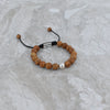 Wood Jasper Bracelet - Silver