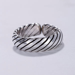 Line Pattern Ring - Silver