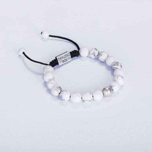 Howlite Bracelet - Silver