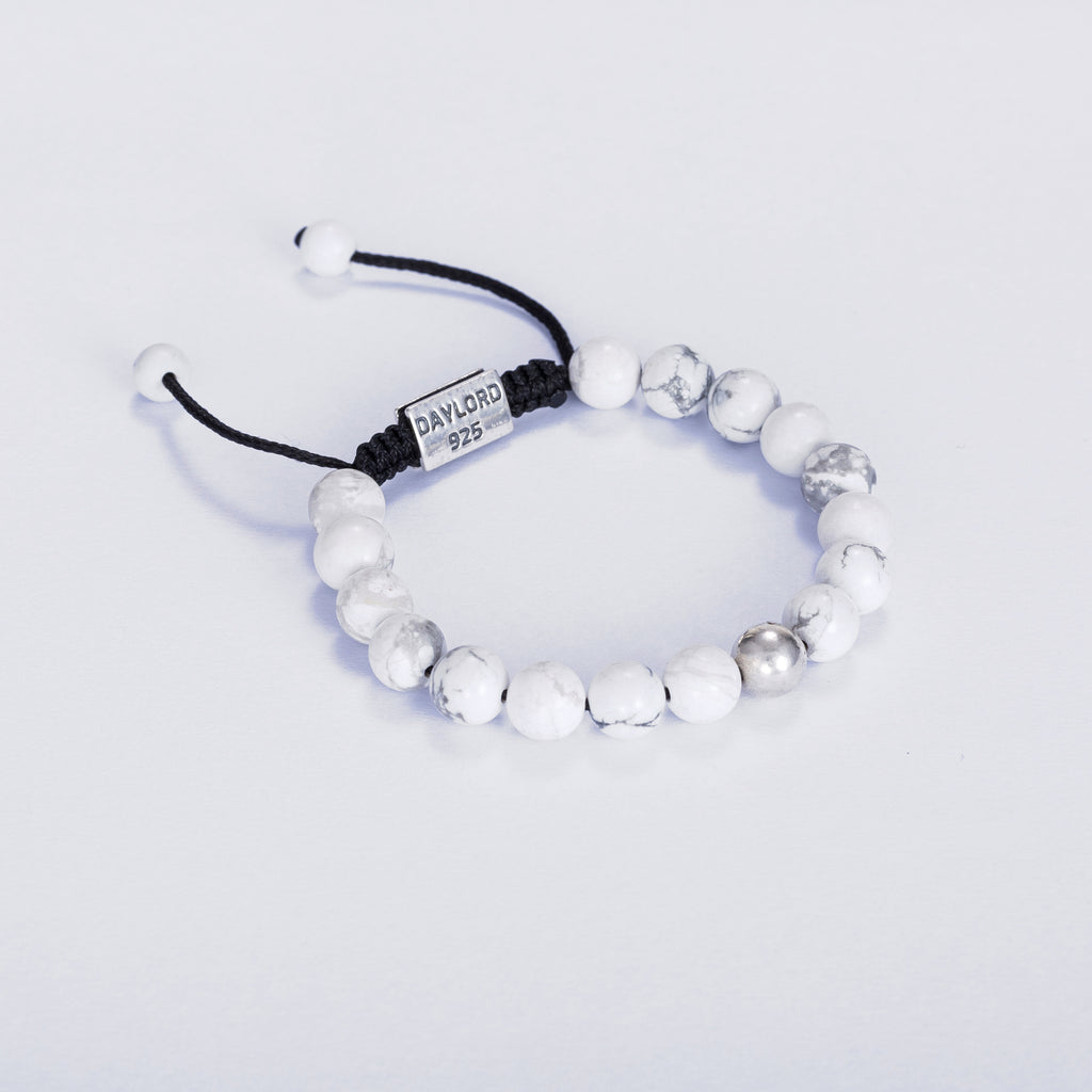 Howlite Bracelet - Silver
